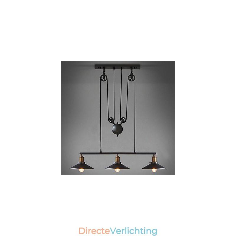Hanglampen Vintage 3 lampen ST64 lampen inbegrepen Up en Down systeem