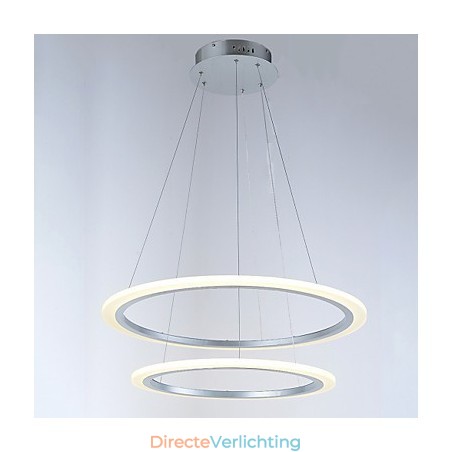 Moderne 2-rings hanglamp kroonluchter verlichtingsarmaturen met Moderne 2-rings hanglamp kroonluchter verlichtingsarmaturen met