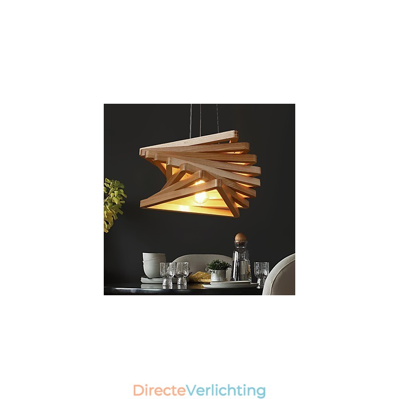 1Traditionele klassieke landelijke mini-stijl schilderij houten bamboe hanglamp