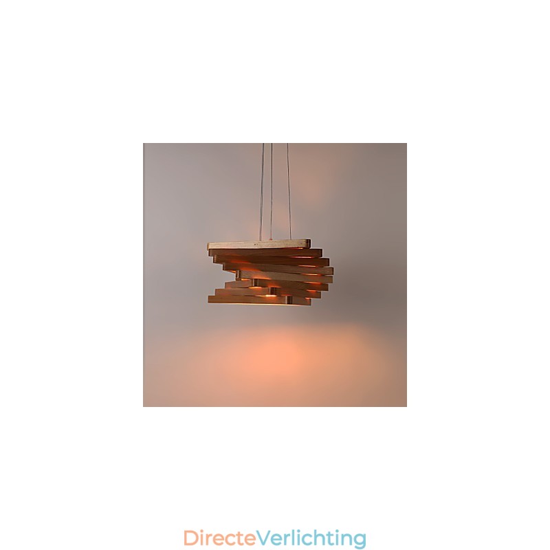 1Traditionele klassieke landelijke mini-stijl schilderij houten bamboe hanglamp