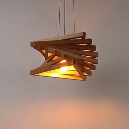 1Traditionele klassieke landelijke mini-stijl schilderij houten bamboe hanglamp