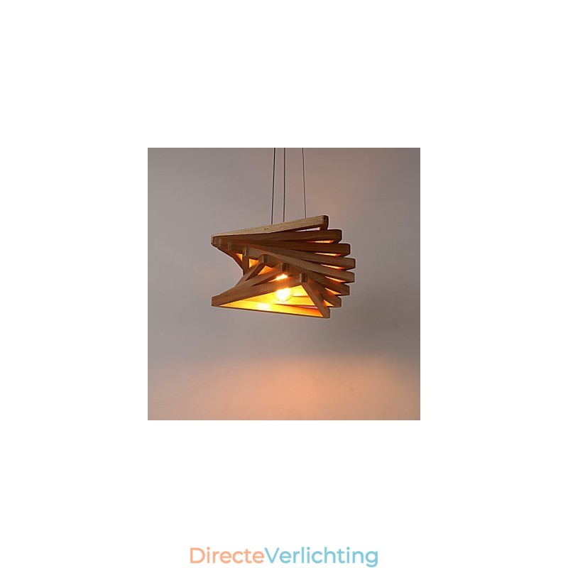 1Traditionele klassieke landelijke mini-stijl schilderij houten bamboe hanglamp