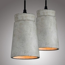 De Scandinavische minimalistische retro hanglamp van cement en vintage lampverlichtingsarmatuur