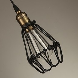 Hanglampen Vintage Amerikaanse landelijke stijl die oude gebruiken herstelt smeedijzeren kleine kooivormige hanglamp