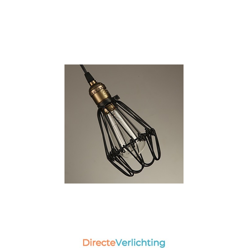 Hanglampen Vintage Amerikaanse landelijke stijl die oude gebruiken herstelt smeedijzeren kleine kooivormige hanglamp
