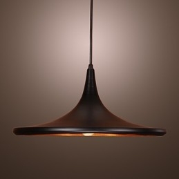 Moderne aluminium hanglamp met zwarte kap