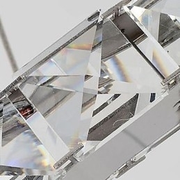 Moderne eigentijdse kristallen gegalvaniseerde metalen kroonluchter