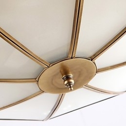 Traditionele klassieke rustieke lodge messing metalen hanglamp