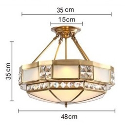Traditionele klassieke rustieke lodge messing metalen hanglamp
