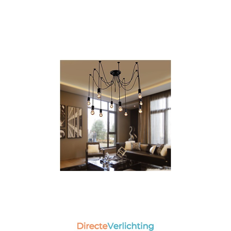Kroonluchter Vintage Design Lampen Inbegrepen Living 10 Lampen Hanglamp