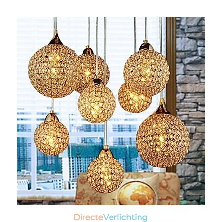 Moderne, eigentijdse Globe Crystal Electroplated metalen hanglamp Moderne, eigentijdse Globe Crystal Electroplated metalen hanglamp