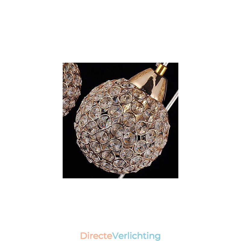 Moderne, eigentijdse Globe Crystal Electroplated metalen hanglamp