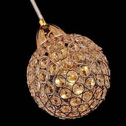 Moderne, eigentijdse Globe Crystal Electroplated metalen hanglamp