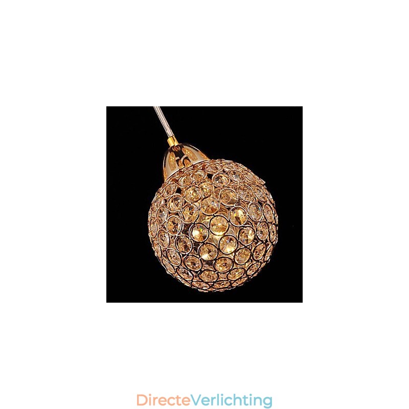Moderne, eigentijdse Globe Crystal Electroplated metalen hanglamp