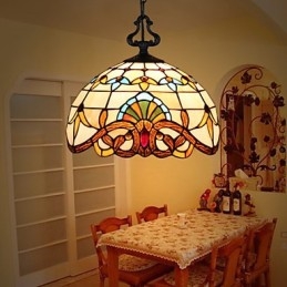 1 Meter Europese Pastorale Lamp Creatieve Kunst Glas Kleine Hanglamp
