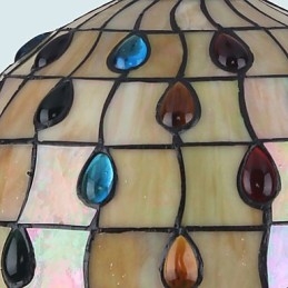 Europese landelijke creatieve kunsten Gebrandschilderde kroonluchter Herstellen van oude manieren Lamp Licht