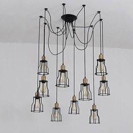 Vintage Edison Multiple Verstelbare DIY Plafondlamp Hanglamp Kroonluchter Moderne Chic Industriële Eetkamer