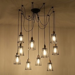 Vintage Edison Multiple Verstelbare DIY Plafondlamp Hanglamp Kroonluchter Moderne Chic Industriële Eetkamer