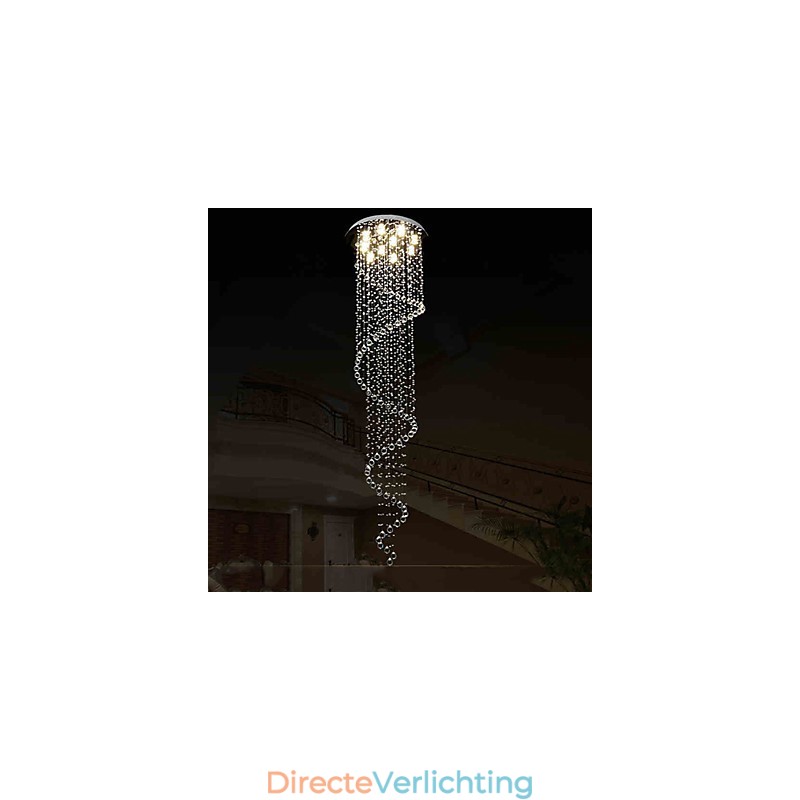 Moderne kristallen hanglamp kroonluchter verlichting lampen armaturen met enkele spiraal D70CM H250CM