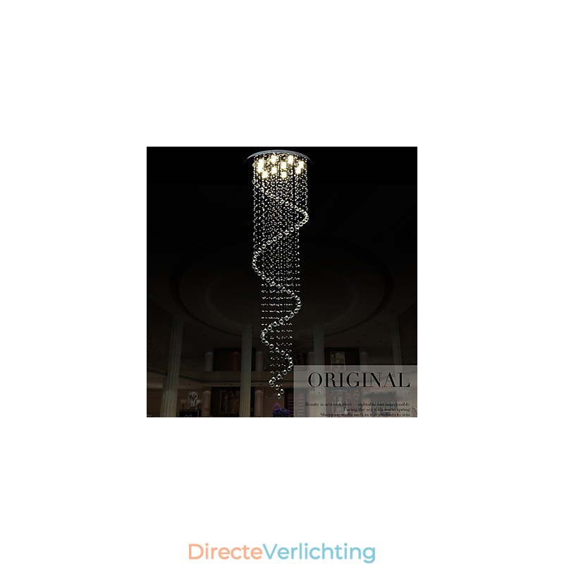 Moderne kristallen hanglamp kroonluchter verlichting lampen armaturen met enkele spiraal D70CM H250CM