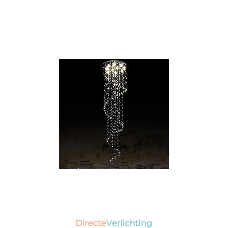 Moderne kristallen hanglamp kroonluchter verlichting lampen armaturen met enkele spiraal D70CM H250CM