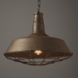 Retro Hanglamp 1 Licht Oude Metalen Materila Kap Winkel