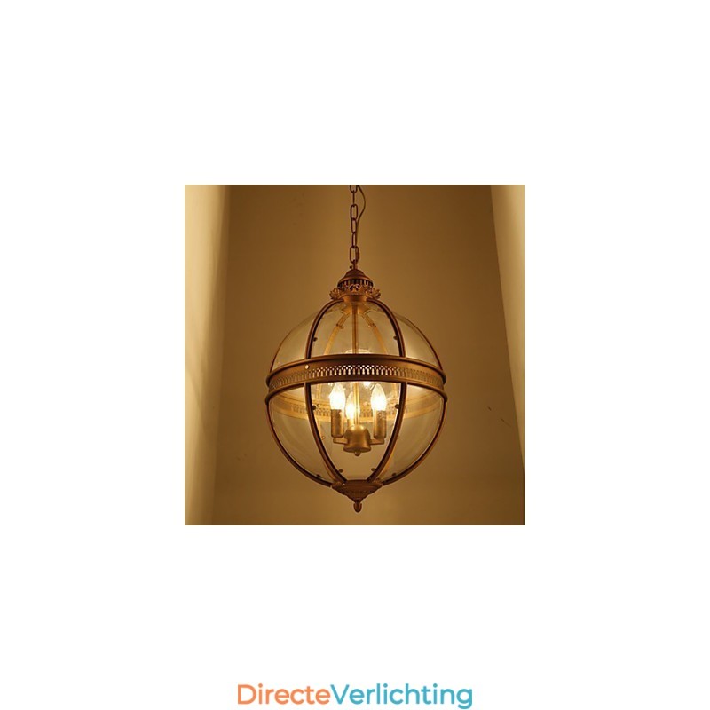 IJzeren bronzen kroonluchterlamp glas