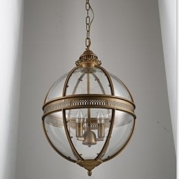IJzeren bronzen kroonluchterlamp glas