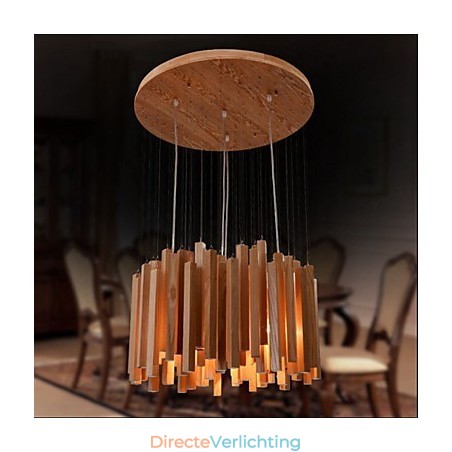 Hotel Engineering Wood Art Line kroonluchter Hotel Engineering Wood Art Line kroonluchter