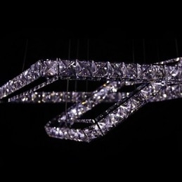 Moderne, eigentijdse kristallen metalen hanglamp
