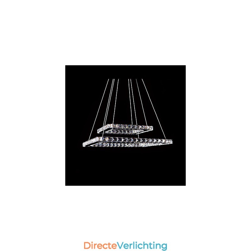 Moderne, eigentijdse kristallen metalen hanglamp
