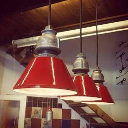 Vintage landelijke metalen hanglamp