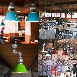 Vintage landelijke metalen hanglamp