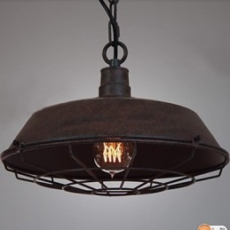 1-lichts vintage metalen hanglamp