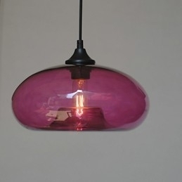 Moderne karakteristieke hanglamp met 1 lamp en transparante kap