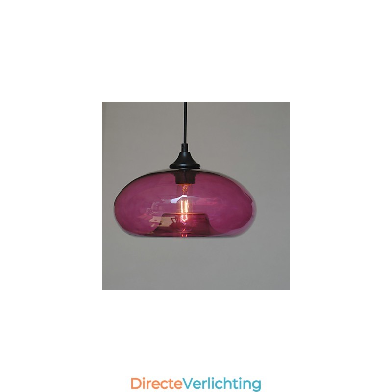 Moderne karakteristieke hanglamp met 1 lamp en transparante kap