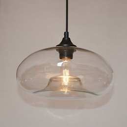 Moderne karakteristieke hanglamp met 1 lamp en transparante kap