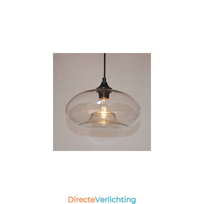 Moderne karakteristieke hanglamp met 1 lamp en transparante kap