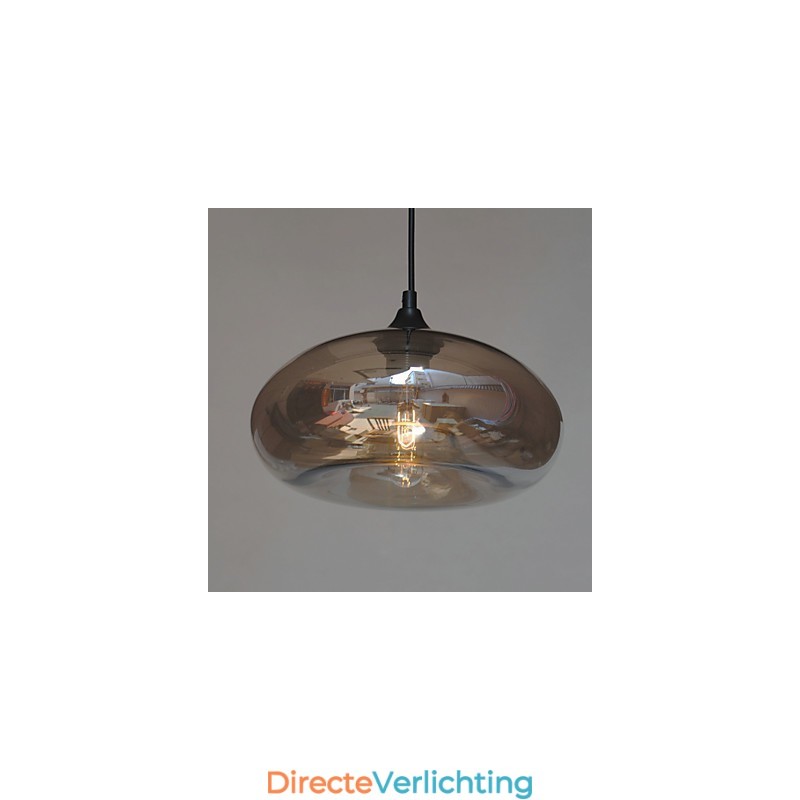 Moderne karakteristieke hanglamp met 1 lamp en transparante kap