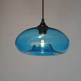 Moderne karakteristieke hanglamp met 1 lamp en transparante kap
