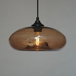 Moderne karakteristieke hanglamp met 1 lamp en transparante kap