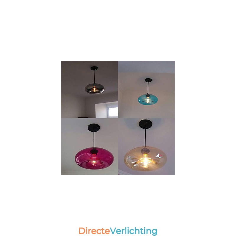 Moderne karakteristieke hanglamp met 1 lamp en transparante kap