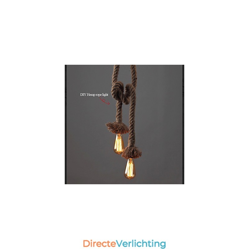 1 Licht DIY Kunst Hennep Touw Licht Creatieve Hennep Touw Hanglamp