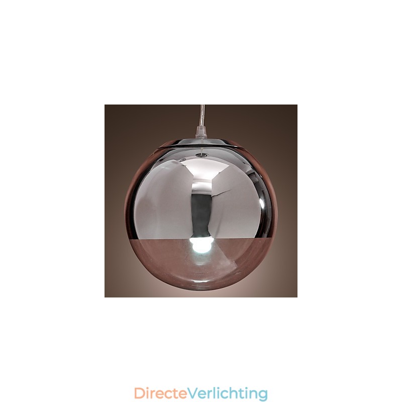 Moderne, eigentijdse Globe Mini-stijl Chromen metalen hanglamp