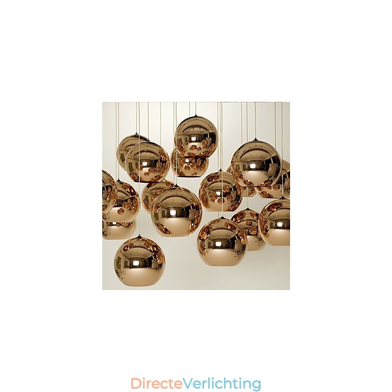 Creatieve eenvoudige glazen Nordic retro galvaniserende bolvormige hanglamp