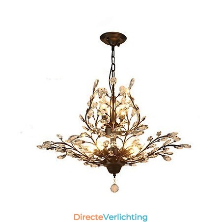 Vintage Crystal Flush Mount 7Lights Metalen Schilderij Zwart OF Goud Vintage Crystal Flush Mount 7Lights Metalen Schilderij Zwart OF Goud