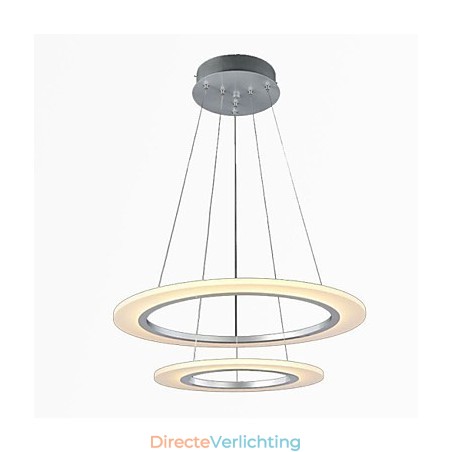 Moderne hanglamp plafond hangende kroonluchter lamp armaturen met 2 ringen Moderne hanglamp plafond hangende kroonluchter lamp armaturen met 2 ringen