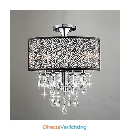 Moderne eigentijdse trommelkristal mini-stijl chromen kroonluchter Moderne eigentijdse trommelkristal mini-stijl chromen kroonluchter