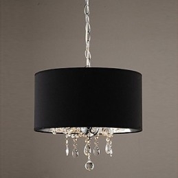 Moderne eigentijdse trommelkristal mini-stijl chromen kroonluchter