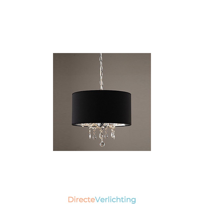 Moderne eigentijdse trommelkristal mini-stijl chromen kroonluchter